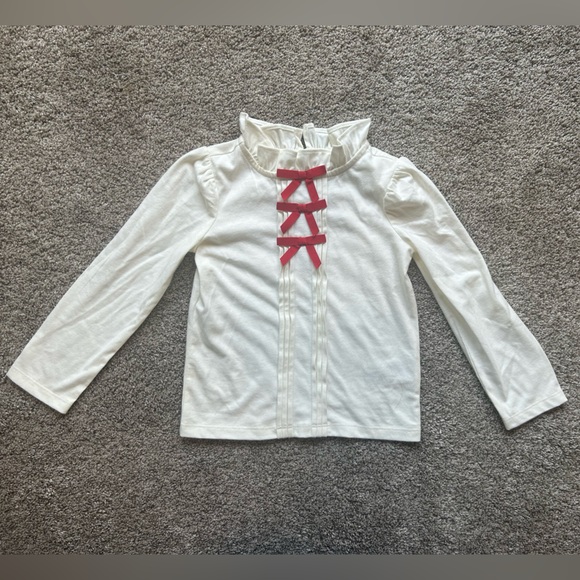 NWT Janie and Jack Ruffle Collar Bow Top, size 3 - Picture 7 of 10